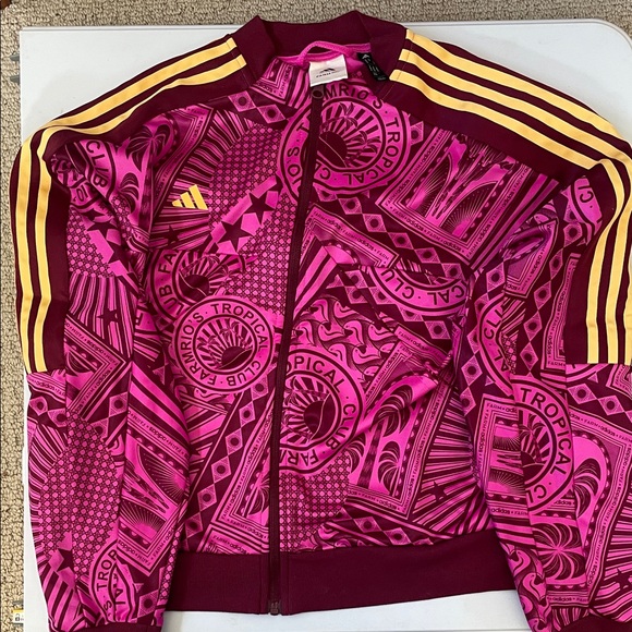 adidas x Farm Rio Track Jacket with Yellow Stripes (rare!) - Picture 2 of 14